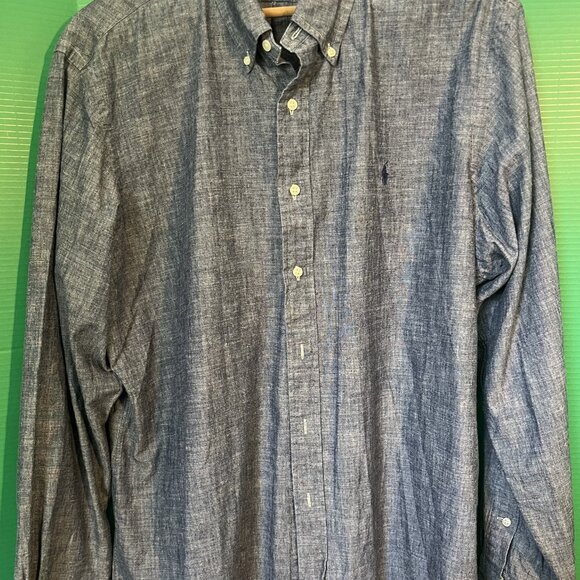 Ralph Lauren Chambray Shirt – XXL, Button-Down, Polo Logo, Clean Classic Fit - Picture 1 of 1